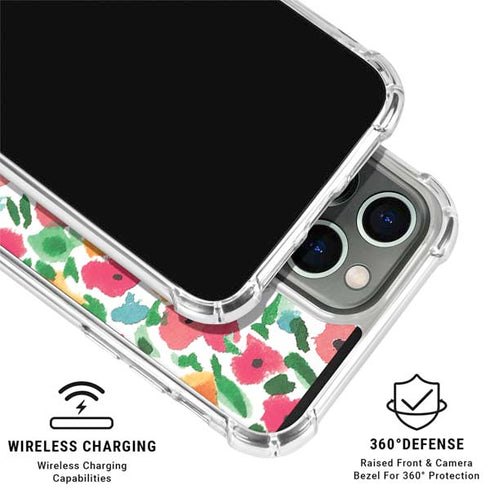 Bouffants and Broken Hearts Watercolor Floral iPhone 16 Pro Clear Case